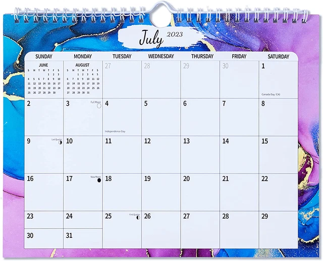 WALL CALENDAR 2023-2024, Hanging Calendar Wall Paper from Jul. 2023 to