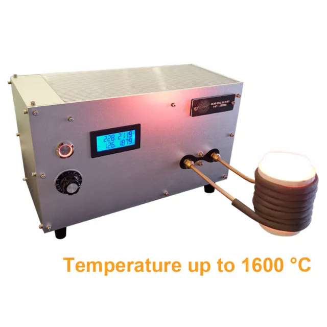 3KW 220V High Frequency Induction Heating Machine Gold Melting Furnace +Crucible