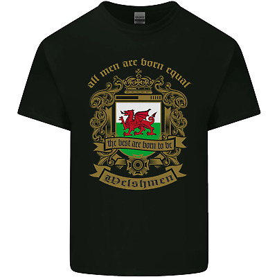 All Men Are Born Equal Welshmen Wales Welsh Mens Cotton T-Shirt Tee Top