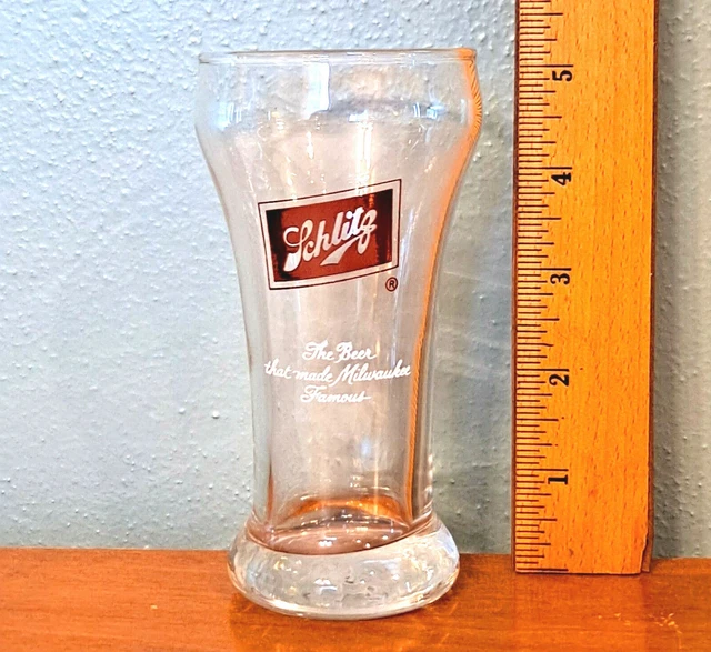 Vintage 1950'S Schlitz 5-1/4" Bulge Top Sham Tavern Bar Beer Glass!