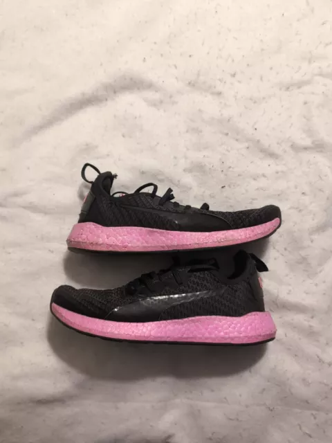 Puma Womens NRGY Neko Running Shoes Pink Black 192879-02 Low Top Lace Up Size 7