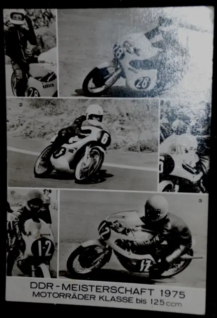 60919 Ak Voiture de Course Moto DDR Championnat 1975 Motos Hohenstein Classique