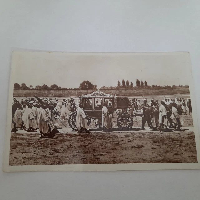 Maroc Majeste Sidi Mohamed Carosse Royal Priere Cpa R2877