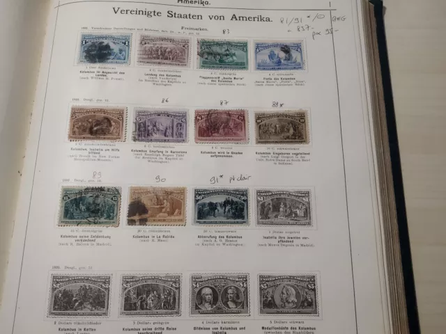 UNITED STATES n° 81/91 MH*/used value 850 €