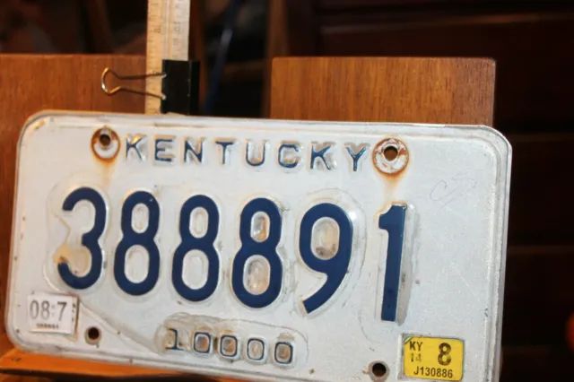 2014 Kentucky License Plate Truck 388891 VERY Rough