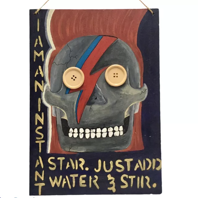 David Bowie I Am an Instant Star Just Add Water & Stir One Off Hand Painted Pic