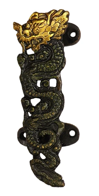 Dragon Design Antique Vintage Style Handmade Brass Drawer Door Handle Pull Knob