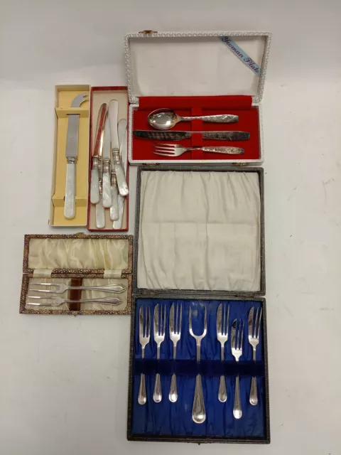 Selection Of Boxed Stainless Steel/EPNS Cutlery Forks Cutting Implements Spoon
