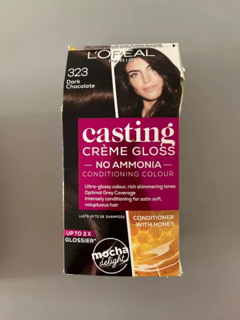 loreal casting creme gloss  323 dark chocolate hair dye No Ammonia