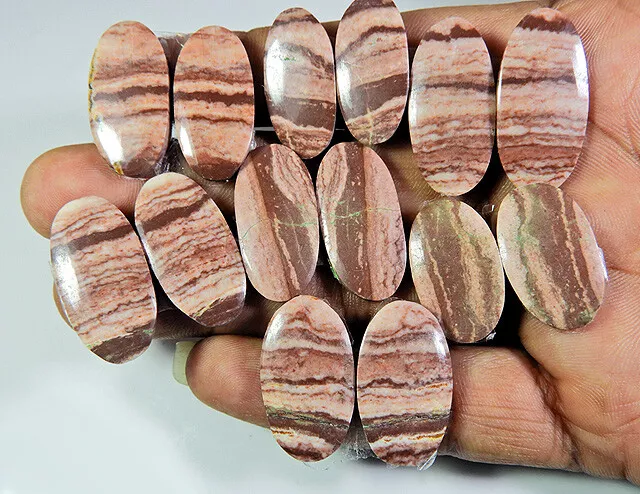 189Cts.Natural Zebra jasper Matched Pair Oval Shape 7 Pair Lot 12X24-14X28MM