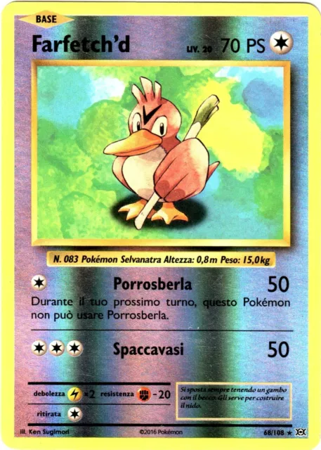 Farfetch'd - Carta 68/108 (Evoluciones) - CartaDex Pokémon - Pokéxperto