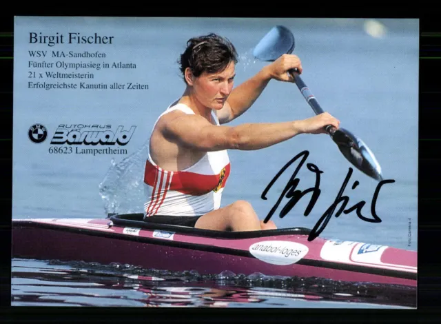 Birgit Fischer Autogrammkarte Original Signiert Kanu + A 228092