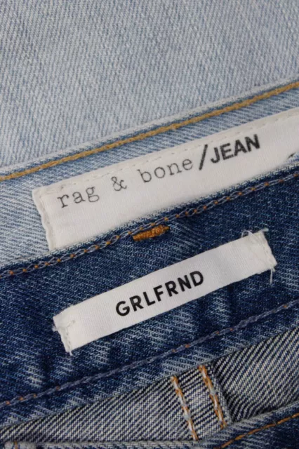 Rag & Bone Jean GRLFRND Womens High Rise Skinny Jeans Blue Size 24 25 Lot 2 3