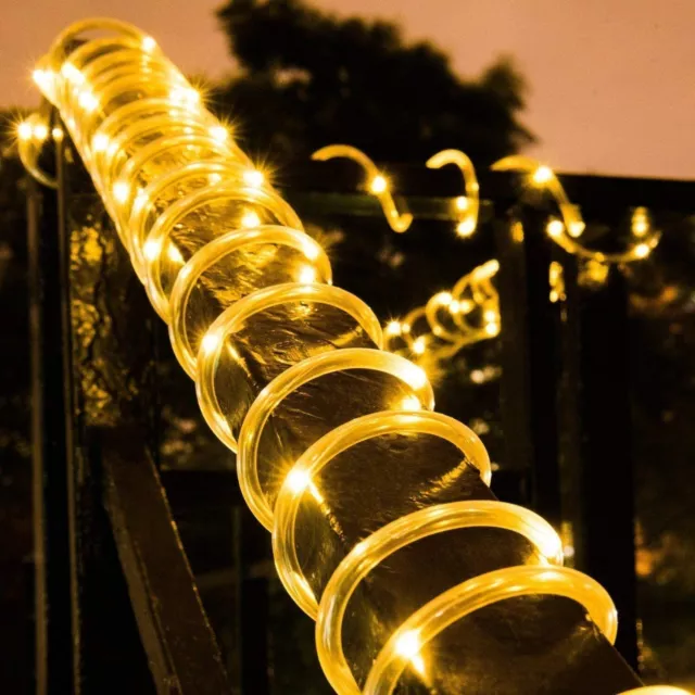 Solar String Lights Outdoor Rope Lights 100 LED For Garden Fence Yard Party Deco