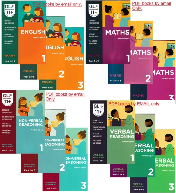 11+ Practice Papers, Maths English VR NVR 12 Pack Gl Assessment Soft Copy PDF