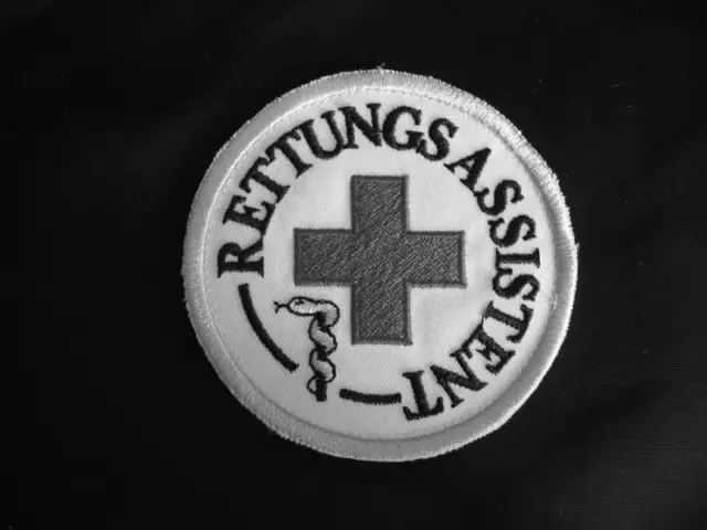 Rettungsassistent Rundemblem Emblem Patch Aufnäher NEU