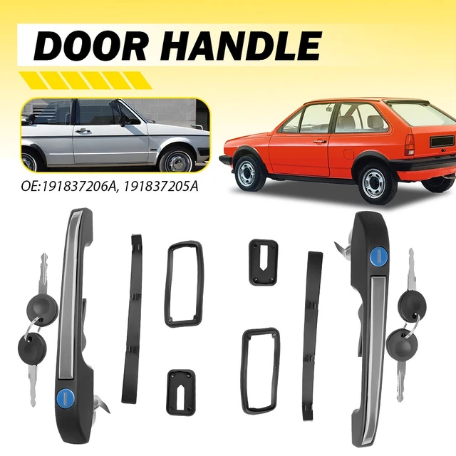 Front Right (O/S) Door Handle With Keys For VW Golf MK1 & MK2 (1976-1992) - Part 191837206A