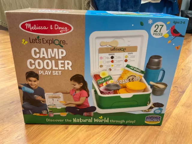 Melissa & Doug Let's Explore Camp Cooler Play Set toddler ages 3-6 boys girls