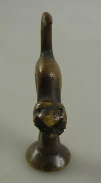 Alte kleine Bronze-Figur Katze Kater (Höhe 6,5cm) Kunst K300823A