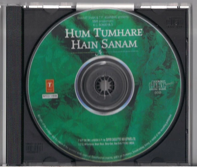 HUM TUMHARE HAIN Sanam Shah Rukh Khan 1 Disc Bollywood CD Movie Sound ...