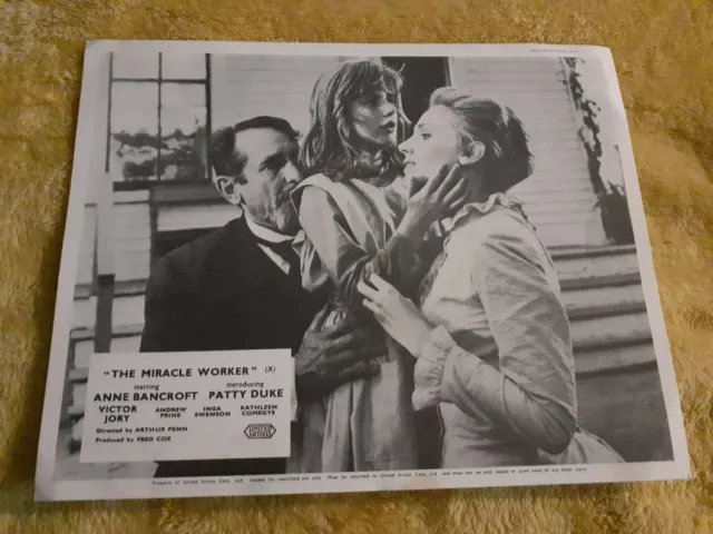 1962 The Miracle Worker lobby card Anne Bancroft Patty Duke