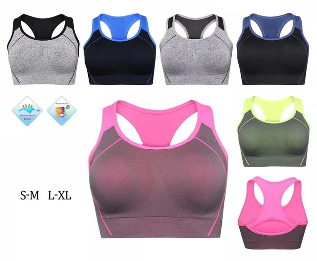 Reggiseno Top Sportivo Bra Palestra Yoga Coppa B/C Vari Colori E Misure