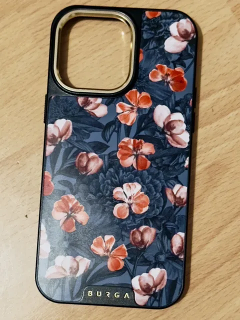 Burga iPhone 14 Pro Max Elite Case (with MagSafe), Orange Flowers RRP £63