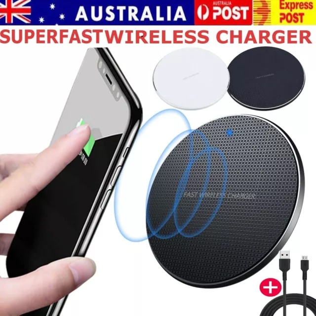 Wireless Charger FAST Charging Pad For iPhone 15 14 13 12 Pro Samsung S23 S22/20