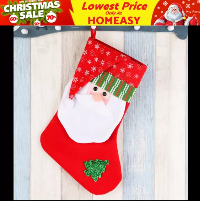 Santa Claus Stocking Hanging Socks Gift Bag Christmas Decoration Party Xmas Kids