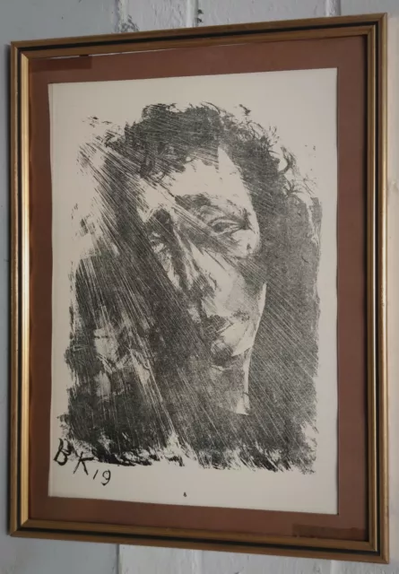 Clearance Sale Lithography Porträtstudie Bruno Krauskopf 1892 - 1960 Dated 19 2