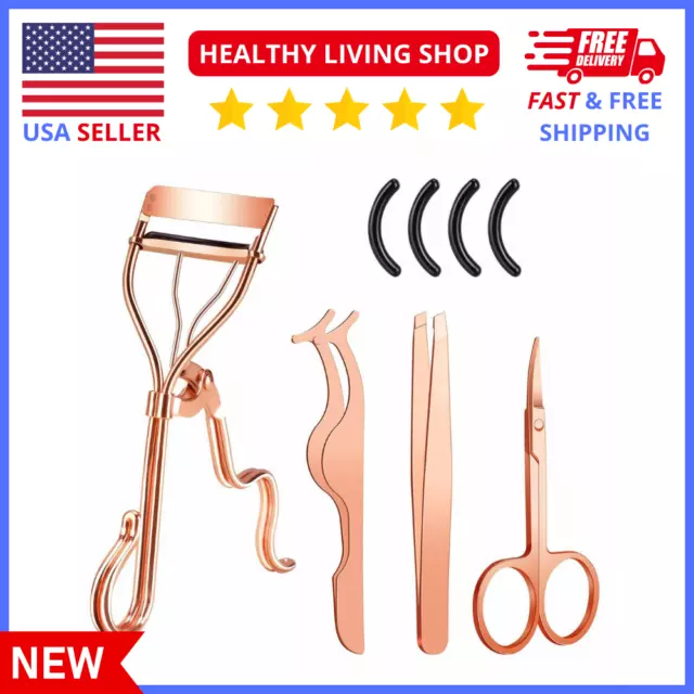 Precision Lash Curler Set with Tweezers, Scissors, & Tools for Beautiful Lashes