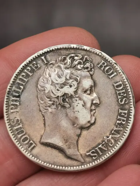 5 Francs argent Louis Philippe 1er 1831 W (tranche en creux) ! 24,64 g
