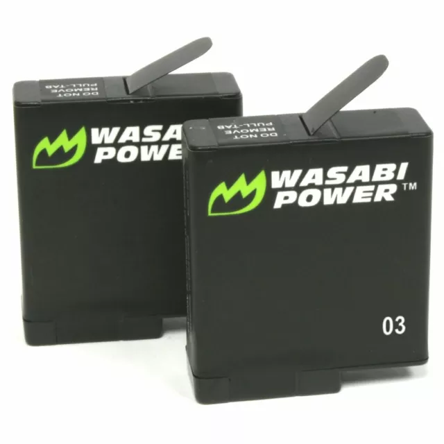 Wasabi Power Battery (2-Pack) for GoPro HERO7 Black, HERO6, HERO5