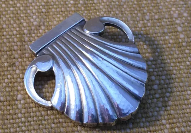 Mid Century Modern Silver Georg Jensen  Danish Brooch Model 246 circa 1960