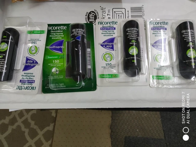 Nicorette Quickmist Spray Bocca Menta Fresca Nicotina 4 Confezioni Singole Scadenza 2025
