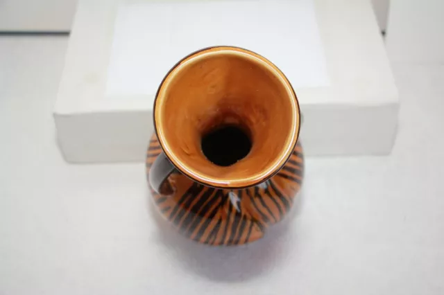   vase faïence  céramique de Sarreguemines  majolica  n° 6045 DOMINO 3