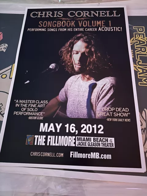 Chris Cornell Fillmore Miami Beach Concert Poster. May 16,2012. Jackie Gleason!