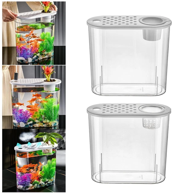 Aquaponic Planter Aquarium Fish Bowl with Flower Pot