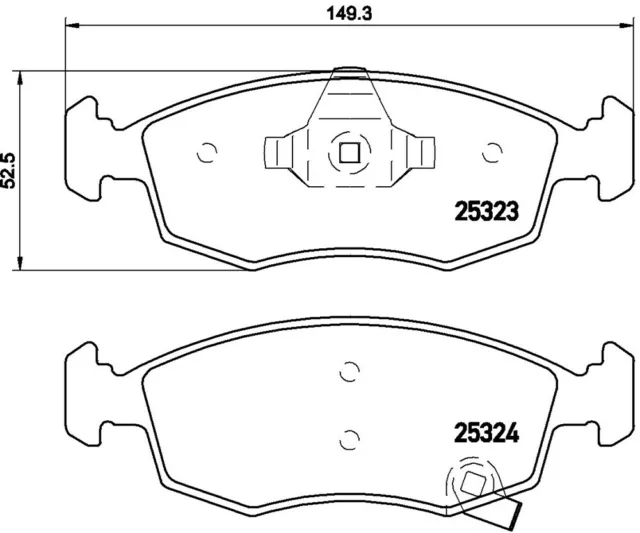 PASTIGLIE FRENO ANTERIORI BREMBO FIAT Panda III (312) 0.9 Twinair 1.2 1.3 Mtj 2