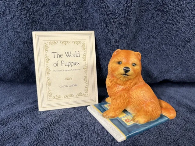 World Of Puppies Porcelain Sculptures  - Chow Chow - Lot TWOPB