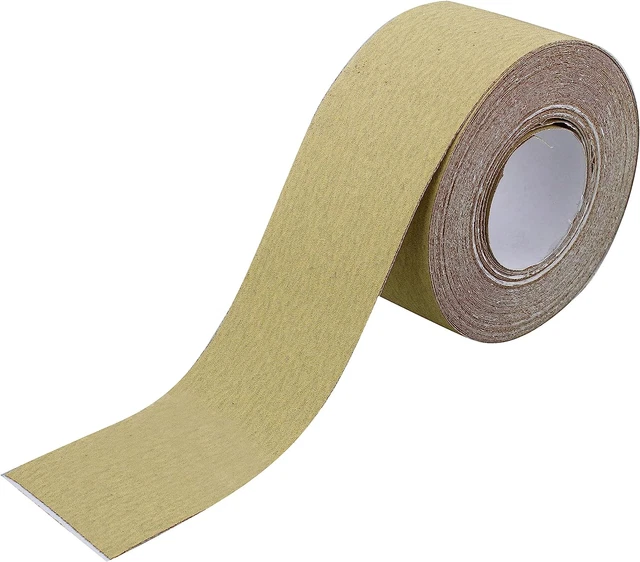 ABN 2.75" X 25Yd 80 Grit PSA Sandpaper Dura Block GOLD Sticky Back Roll ABN 2.75" X 25Yd 80 Grit PSA Sandpaper Dura Block GOLD Sticky Back Roll