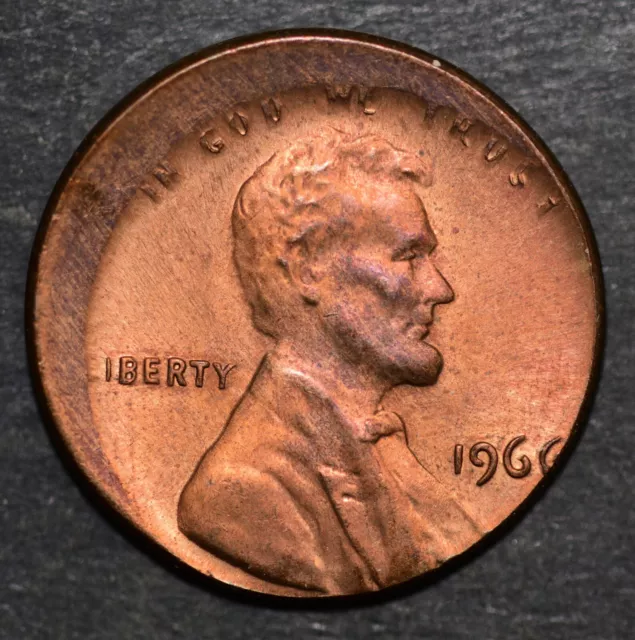 Mint Error Off-Center 1966 Lincoln Memorial Penny, FREE SHIPPING