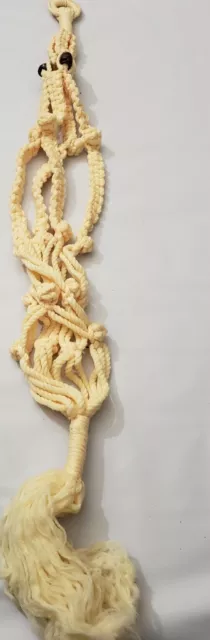 Macrame Vintage Plant Hanger Holder With Wooden Beads