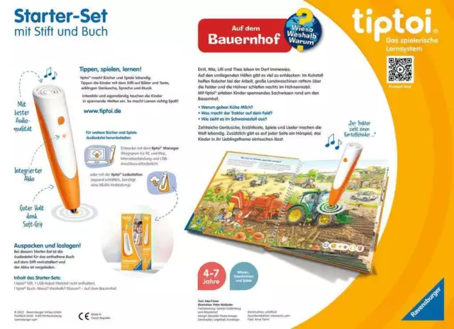 Ravensburger tiptoi® Starter-Set: Stift und Bauernhof-Buch 00114 2