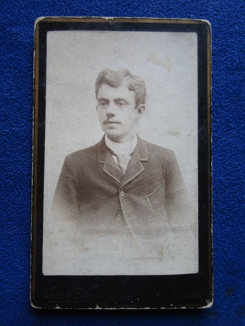 Portrait CDV Junger Mann Foto Atelier FÜRTH um 1900