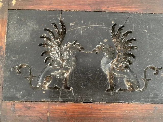 Antique Victorian Griffins Wood Architectural Art Ornate Rare Mold Plaster Mould