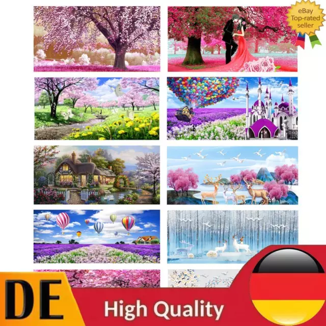 Cross Stitch Kit 11CT Stamped Landscape Embroidery Crafts Set for DIY Home Decor