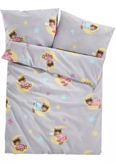 süße Bettwäsche f. Kinder Kinderbettwäsche Kopfkissenbezug Bettbezug 135x200 NEU