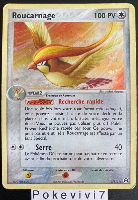 Carte Pokemon ROUCARNAGE 10/112 Holo Bloc EX Rouge Feu Vert Feuille FR