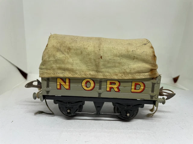 B946 Vintage 1933 Hornby Wagon Tombereau Nord Essieu Tôle Litho + 3